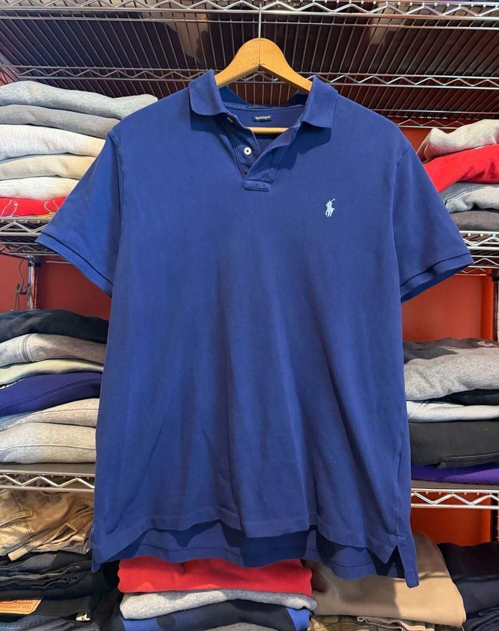 Polo Ralph Lauren Polo Shirt Mens XL Blue Custom Slim Fit